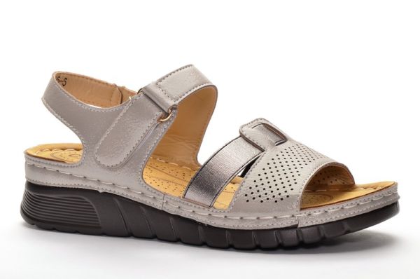 Saturday 1125-5 Women's sandals gray leather