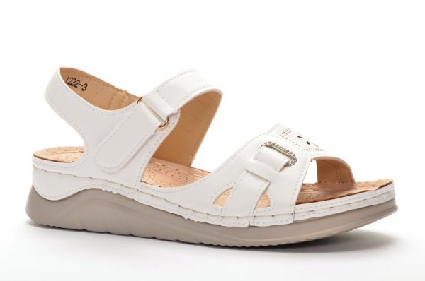 Saturday 1222-3 Women's sandals white leather
