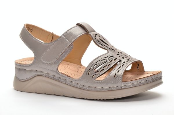 Saturday 1226-5 Women's sandals gray leather